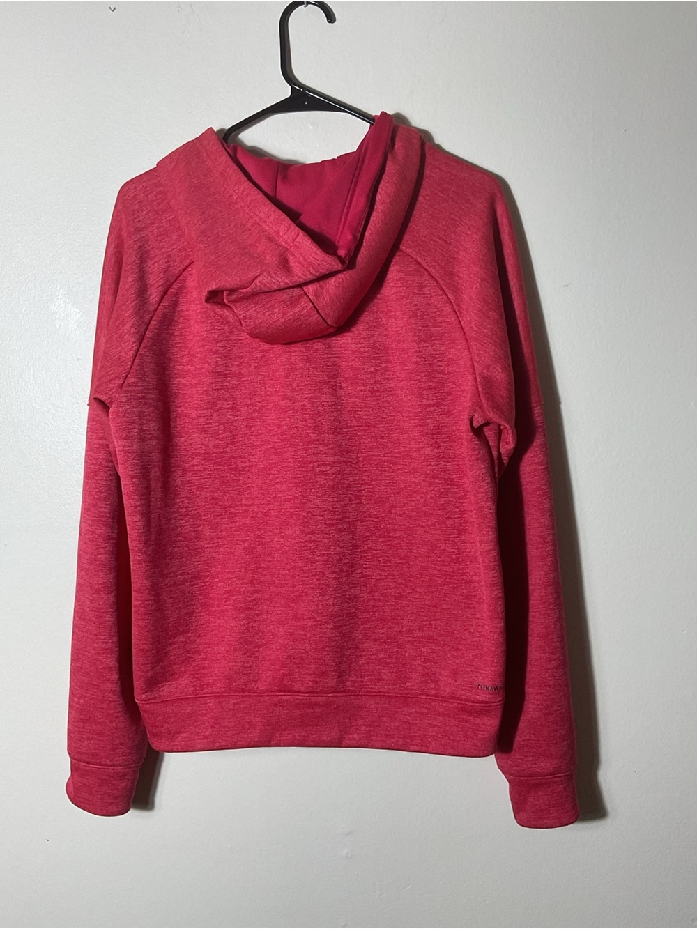 Adidas Women’s Climawarm Team Issue Energy Pink Melange Full Zip Hoodie Sz M - Picture 7 of 7